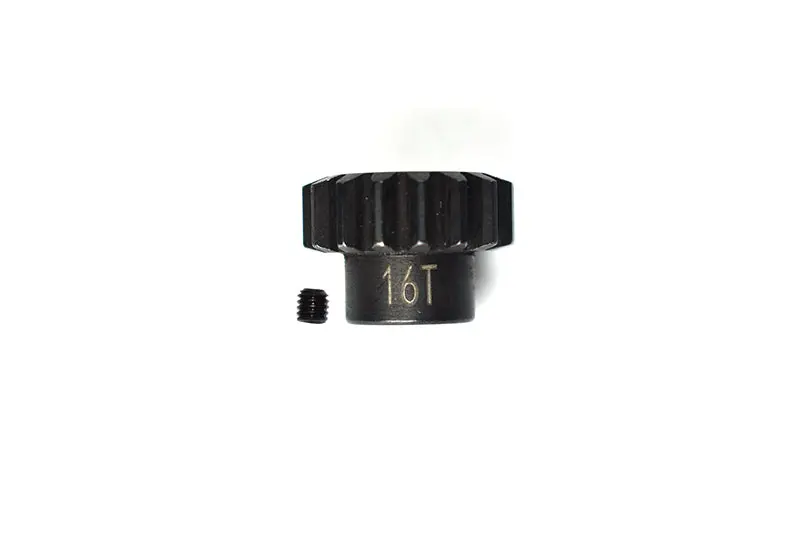 High Carbon Steel Motor Gear 16T For Axial 1:6 Scx6 Axi05000 / 1:10 Rbx10 Axi03005 - 2Pc Set Black 1