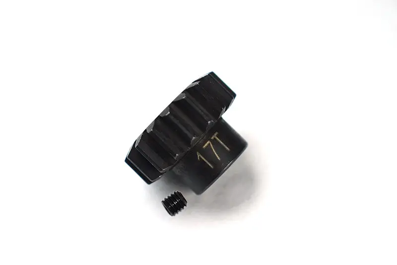 High Carbon Steel Motor Gear 17T For Axial 1:6 Scx6 Axi05000 / 1:10 Rbx10 Axi03005 / Arrma 1:7 Limitless Ara109011 - 2Pc Set Black 1