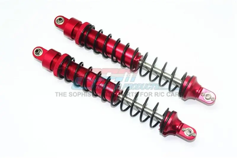Hpi Baja 5B Rtr, 5B Ss, 5T Aluminum Front Adjustable Spring Damper (186Mm) With Silicone Cover & Aluminum Ball Ends - 1Pr Set Red 1