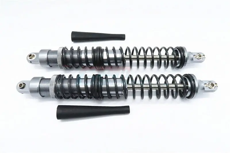 Hpi Baja 5B Rtr, 5B Ss, 5T Aluminum Rear Adjustable Spring Damper (208Mm) With Silicone Cover & Aluminum Ball Ends - 1Pr Set Gray Silver 1