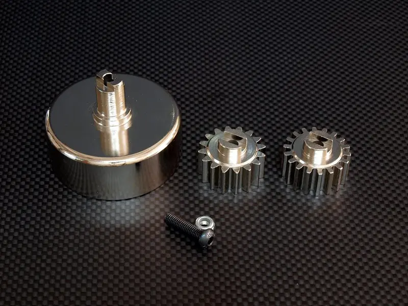 Hpi Baja 5B Rtr, 5B Ss, 5T Steel Pinion 16T & 18T With 5Mm Bore, Profile Regraded, Both For Use With Stock Spur Gear Or Sbj057t - 2Pcs Set + Steel Clutch Bell Of 5Mm Bore With Screw & Lock Nut For Use With Pinions Sbj01618to - 1Pc Set Silver 1