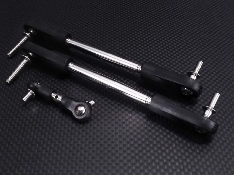 Hpi Baja 5B Rtr, 5B Ss, 5T Steel Tie Rod With Ball Links - 3Pcs Set Silver 1
