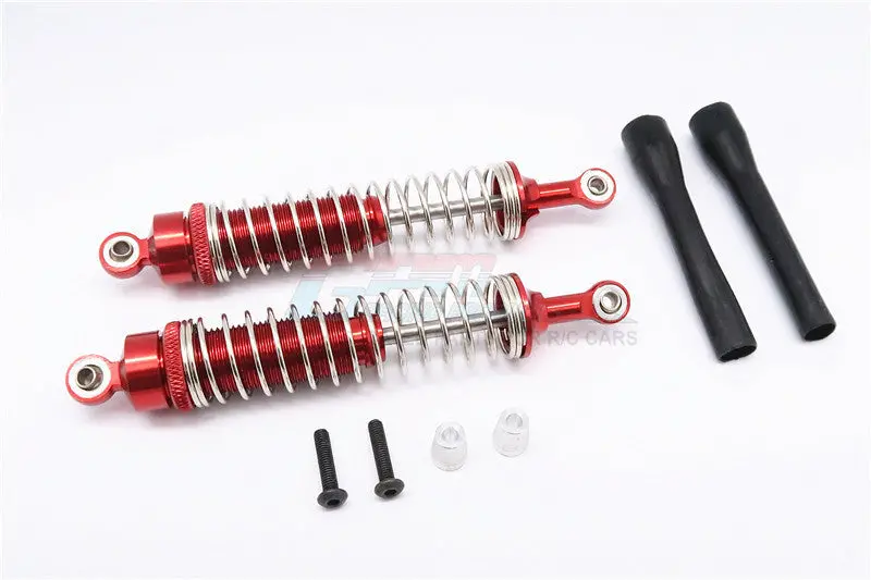 Hpi Bullet 3.0 Nitro & Bullet Flux Aluminum Front/Rear Adjustable Spring Damper With 3.5Mm Thick Steel Shaft - 1Pr Set Red 1