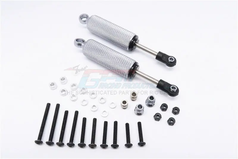 Hpi Crawler King / Gmade R1 / Vaterra K5 Aluminum Front/Rear Internal Shocks With Engraving (90Mm) - 1Pr Set Gray Silver 1