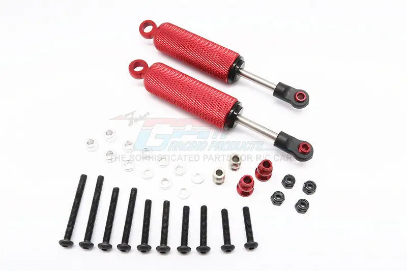 Hpi Crawler King / Gmade R1 / Vaterra K5 Aluminum Front/Rear Internal Shocks With Engraving (90Mm) - 1Pr Set Red 1