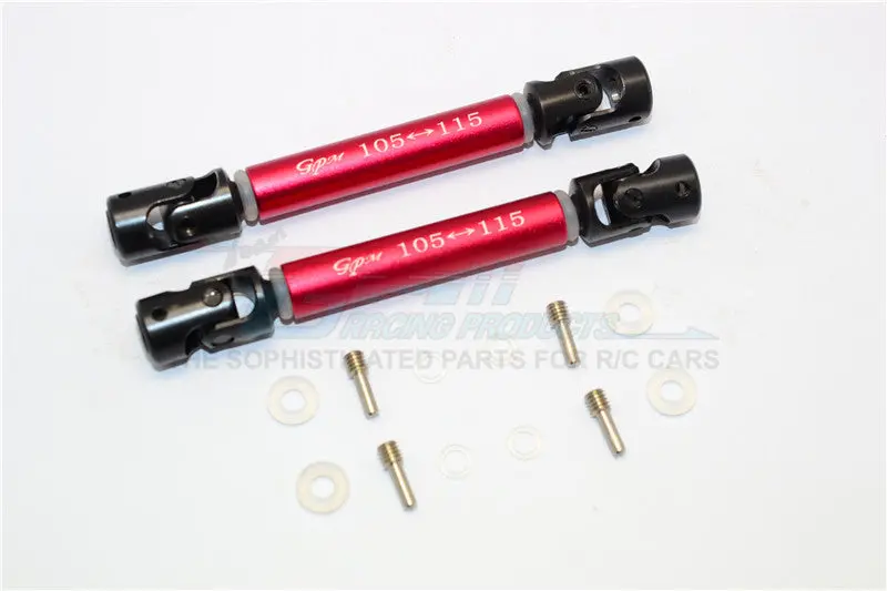 Hpi Crawler King Steel Adjustable Main Shaft With Aluminum Body - 1Pr Set Red 1