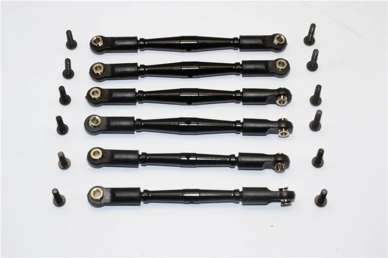 Hpi E-Firestorm Flux Aluminum Completed Tie Rod With Plastic Ball Ends - 3Prs Black 1