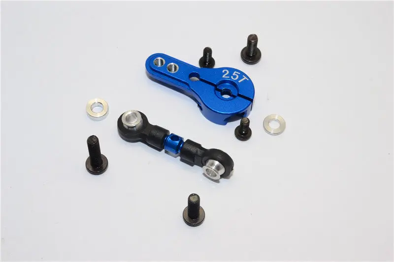 Hpi E-Firestorm Flux Aluminum Servo Horn 25T With Aluminum Tie Rod - 1 Set Blue 1