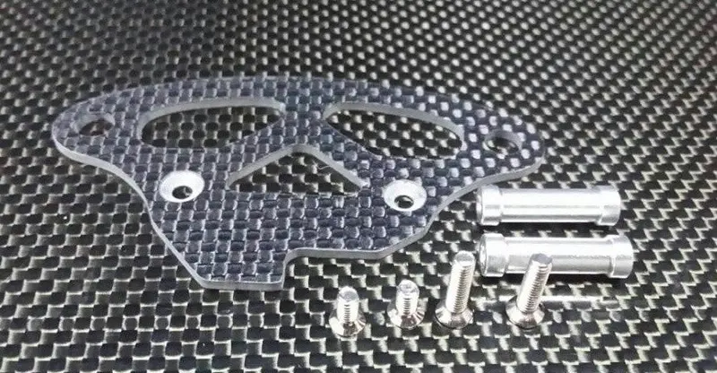 Hpi Rs4 3 Graphite Upper Bumper Mount + Post - 1 Set Silver 1