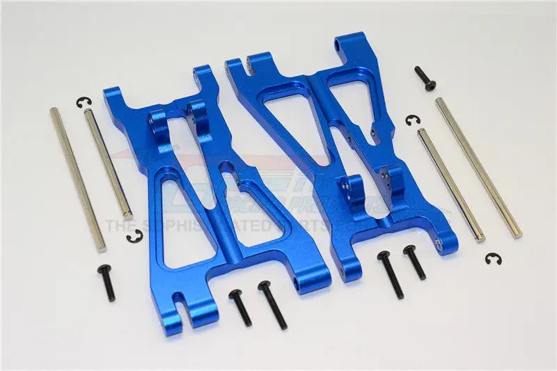 Hpi Savage 21, X, Xl, K4.6, Flux Aluminum Front/Rear Adjustable Lower Arm With Screws & Pins & Delrin Collars - 1Pr Set Blue 1