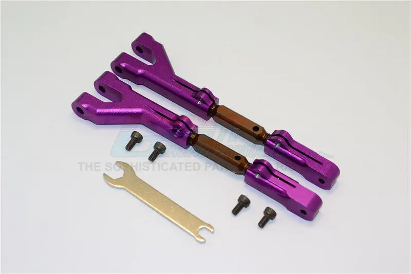 Hpi Savage 21, X, Xl, K4.6, Flux Aluminum Front/Rear Adjustable Upper Arm (Steel Tie Rod Set) With Screws - 1Pr Set Purple 1