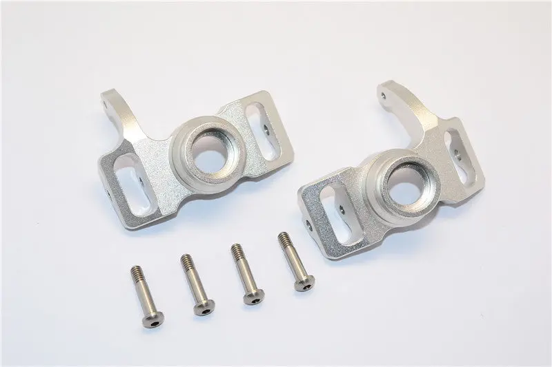Hpi Savage 21, X, Xl, K4.6, Flux Aluminum Front/Rear Steering Block With Screws & Washers - 1Pr Set Silver 1