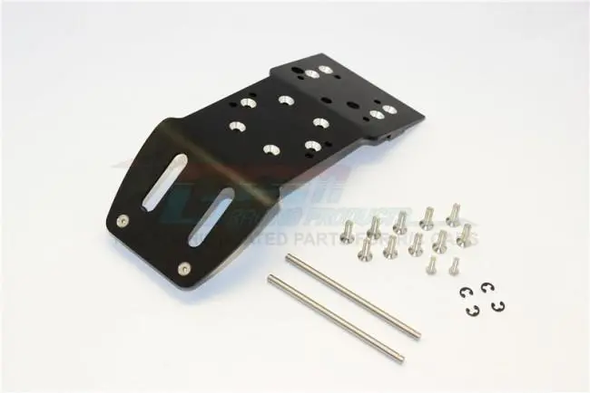 Hpi Savage 21, X, Xl, K4.6, Flux Aluminum Front Skid Plate With Screws & Pins & Aluminum Collars - 1Pc Set Black 1