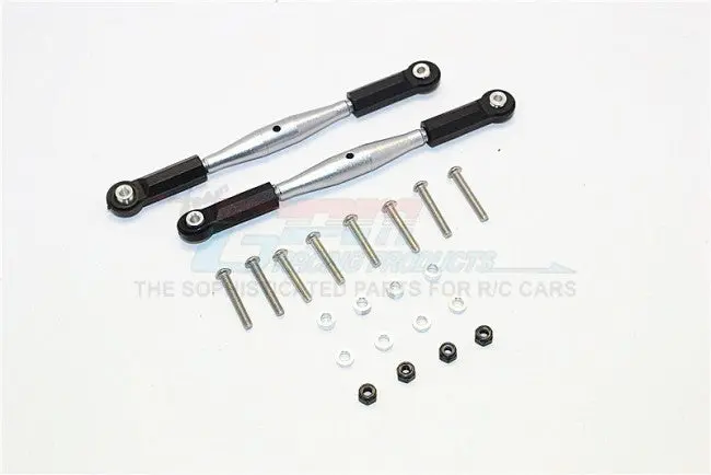 Hpi Savage Xl Flux Aluminium Front Sterring/Rear Supporting Tie Rod - 2Pcs Set Grey Silver 1