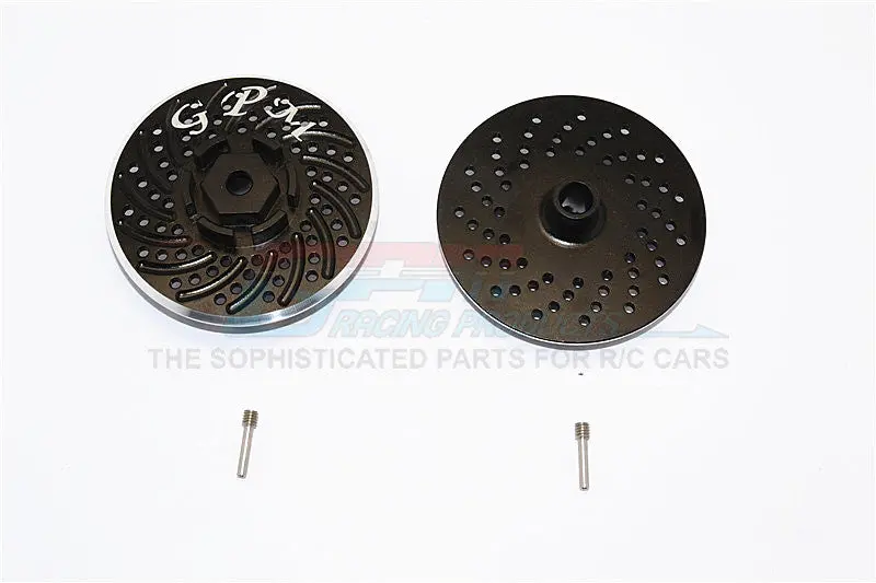 Hpi Savage Xl Flux Aluminum Wheel Hex Claw With Brake Disk - 2Pcs Set Black 1