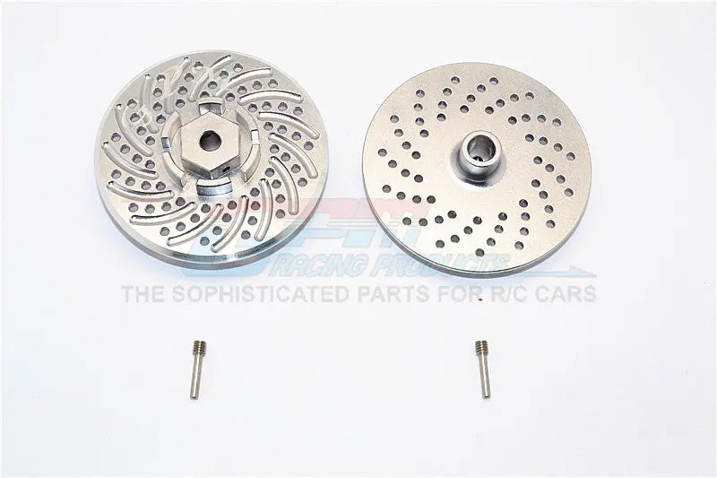 Hpi Savage Xl Flux Aluminum Wheel Hex Claw With Brake Disk - 2Pcs Set Gray Silver 1