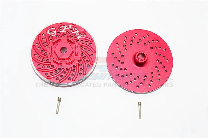 Hpi Savage Xl Flux Aluminum Wheel Hex Claw With Brake Disk - 2Pcs Set Red 1