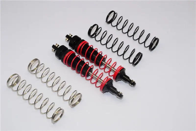 Hpi Savage Xs Flux Aluminum Front/Rear Dampers With Aluminum Ball Ends & 1.1Mm, 1.2Mm, 1.3Mm Coil Springs - 1Pr Set Black 1
