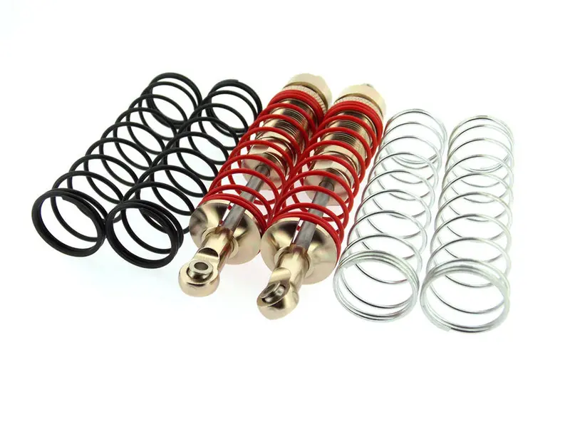 Hpi Savage Xs Flux Aluminum Front/Rear Dampers With Aluminum Ball Ends & 1.1Mm, 1.2Mm, 1.3Mm Coil Springs - 1Pr Set Titanium 1