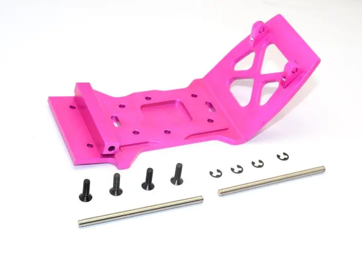 Hpi Savage Xs Flux Aluminum Rear Skid Plate - 1Pc Set Pink 1