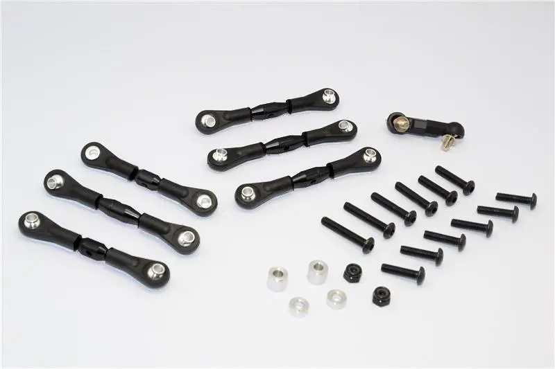 Hpi Sport 3 Flux Aluminum Completed Tie Rod - 7Pcs Black 1