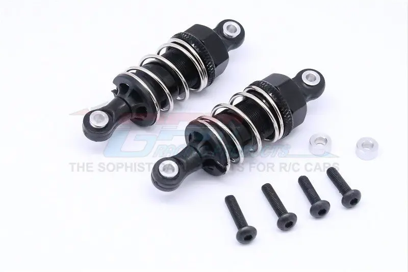 Hpi Sport 3 Flux Aluminum Front/Rear Adjustable Shocks (50Mm) With Plastic Ball Top - 1Pr Set Black 1