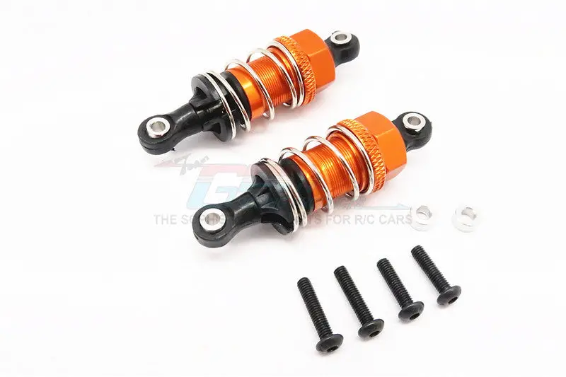 Hpi Sport 3 Flux Aluminum Front/Rear Adjustable Shocks (50Mm) With Plastic Ball Top - 1Pr Set Orange 1