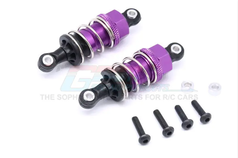 Hpi Sport 3 Flux Aluminum Front/Rear Adjustable Shocks (50Mm) With Plastic Ball Top - 1Pr Set Purple 1