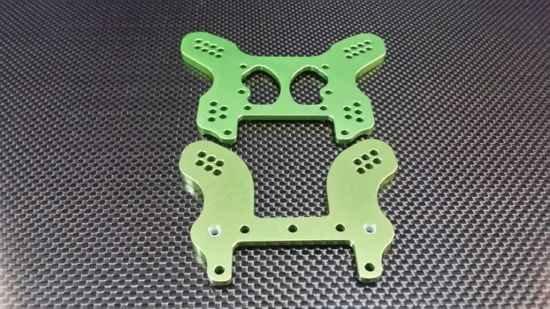 Hpi Trophy 3.5 Aluminum Front + Rear Damper Plates - 2 Pcs Green 1