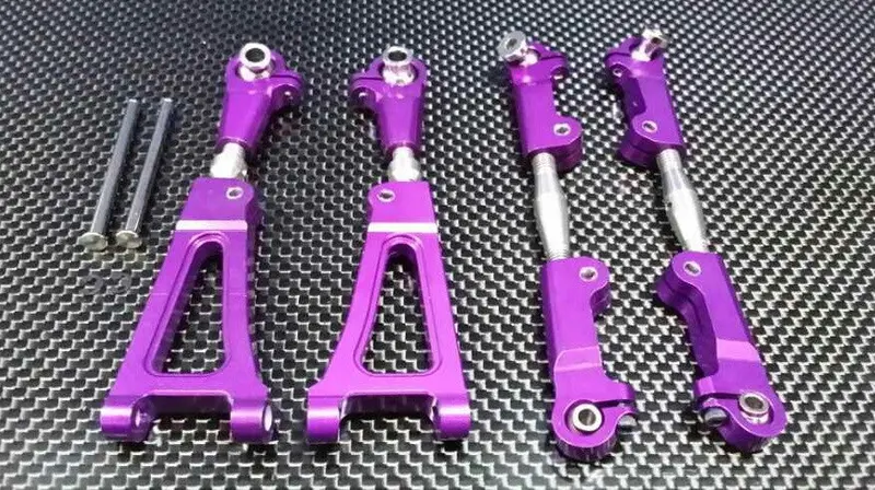 Hpi Trophy 3.5 Aluminum Front + Rear Upper Arms - 2Pr Set Purple 1