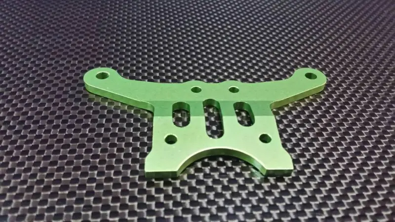 Hpi Trophy 3.5 Aluminum Linkage Plate Of Front Gear Box & Steering Plate - 1Pc Set Green 1