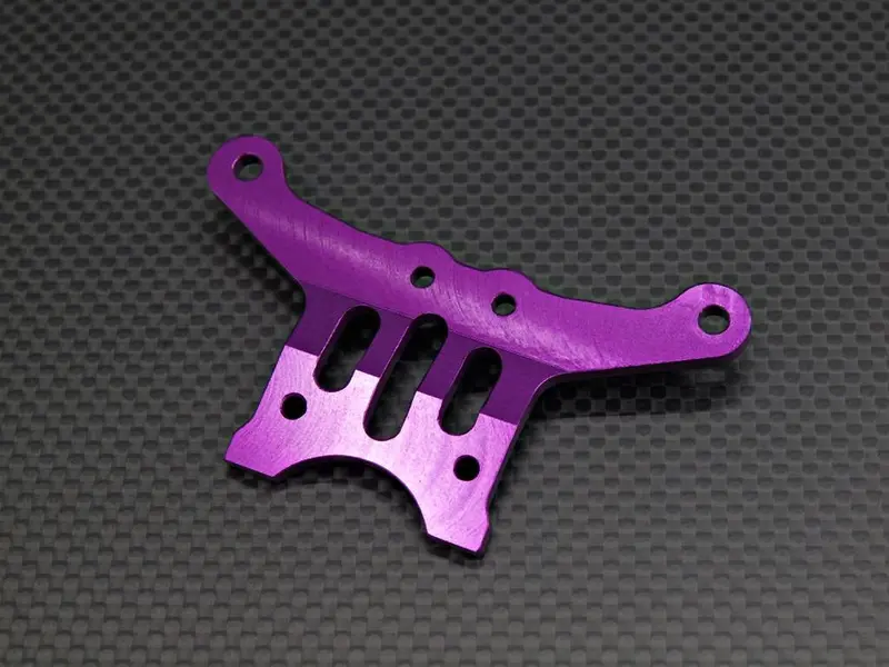 Hpi Trophy 3.5 Aluminum Linkage Plate Of Front Gear Box & Steering Plate - 1Pc Set Purple 1