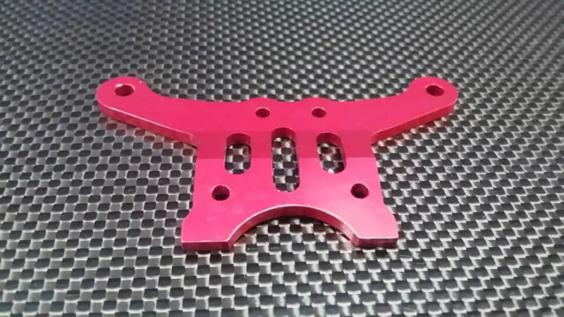 Hpi Trophy 3.5 Aluminum Linkage Plate Of Front Gear Box & Steering Plate - 1Pc Set Red 1