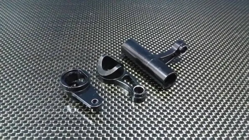 Hpi Trophy 3.5 Aluminum Steering Assembly - 3Pcs Set Black 1
