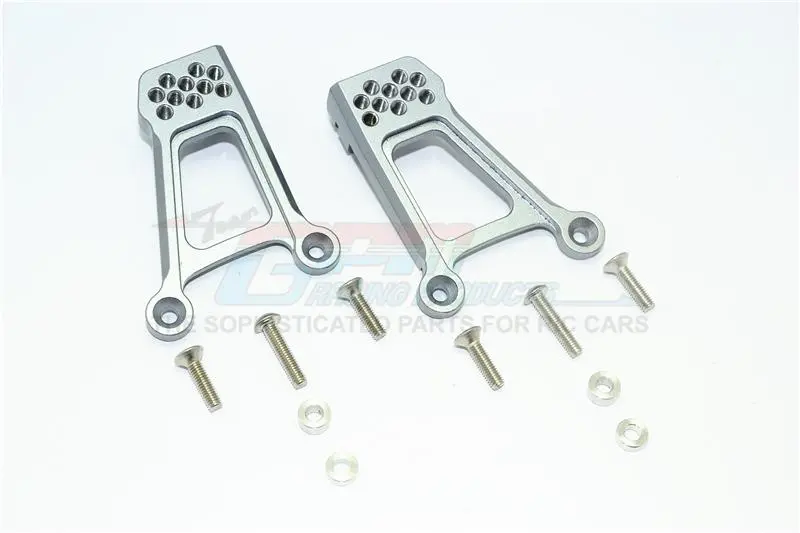 Hpi Venture Toyota Fj Cruiser Aluminum Adjustable Front Damper Mount - 1Pr Set Gray Silver 1