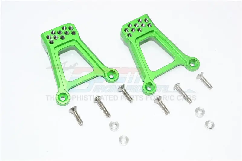 Hpi Venture Toyota Fj Cruiser Aluminum Adjustable Rear Damper Mount - 1Pr Set Green 1