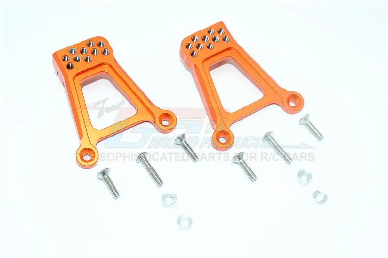 Hpi Venture Toyota Fj Cruiser Aluminum Adjustable Rear Damper Mount - 1Pr Set Orange 1