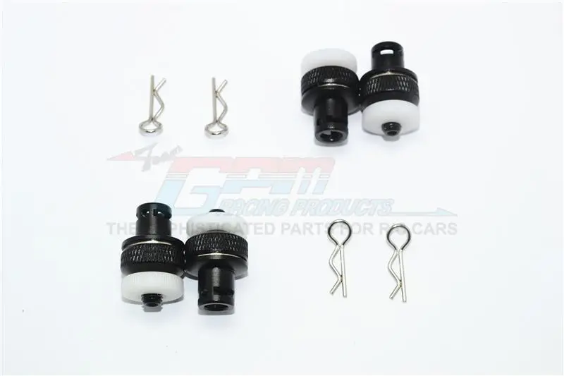 Hpi Venture Toyota Fj Cruiser Aluminum Front & Rear Magnetic Body Mount - 4Pc Set Black 1