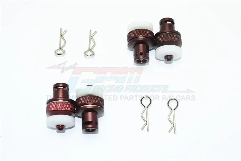 Hpi Venture Toyota Fj Cruiser Aluminum Front & Rear Magnetic Body Mount - 4Pc Set Brown 1
