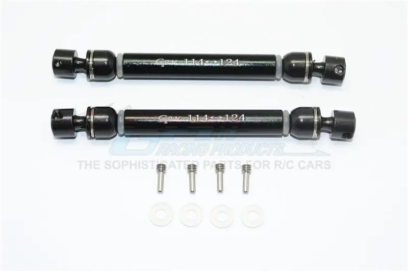 Hpi Venture Toyota Fj Cruiser Aluminum + Steel Front / Rear Cvd Main Shafts - 1Pr Set Black 1