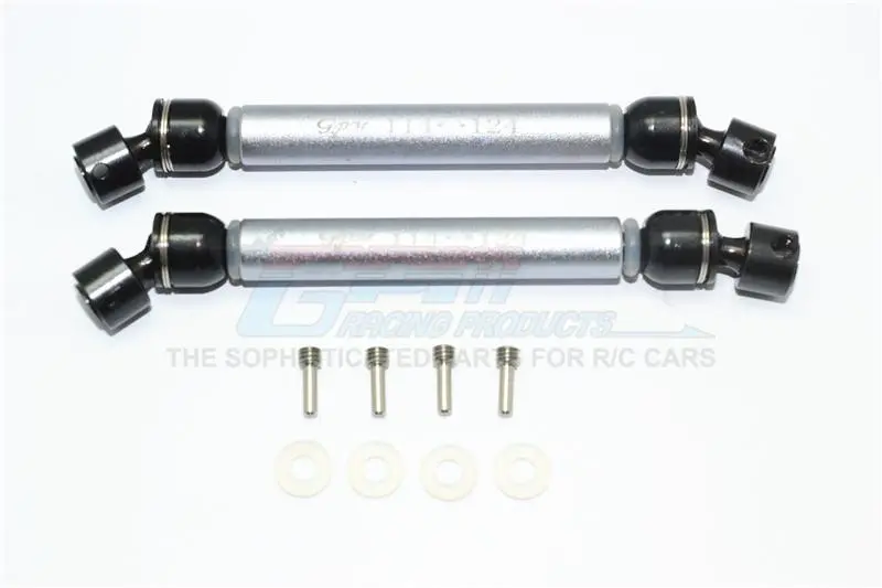 Hpi Venture Toyota Fj Cruiser Aluminum + Steel Front / Rear Cvd Main Shafts - 1Pr Set Gray Silver 1