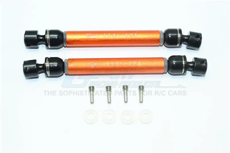 Hpi Venture Toyota Fj Cruiser Aluminum + Steel Front / Rear Cvd Main Shafts - 1Pr Set Orange 1