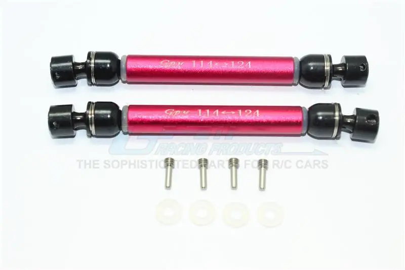 Hpi Venture Toyota Fj Cruiser Aluminum + Steel Front / Rear Cvd Main Shafts - 1Pr Set Red 1