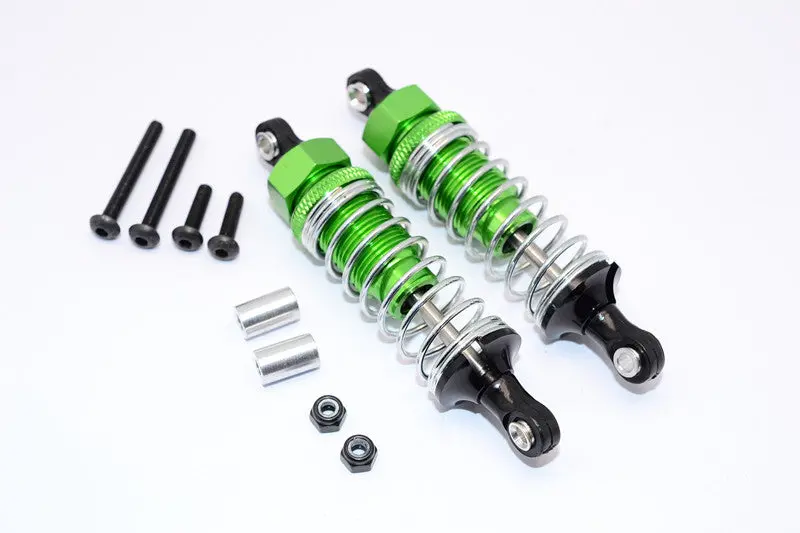 Hpi Wr8 Flux Aluminum Front Adjustable Damper (70Mm) With Plastic Ball Top - 1Pr Set Green 1