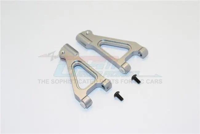 Kyosho Inferno Mp 7.5 Aluminum Front Upper Arm With Screws - 1Pr Gray Silver 1
