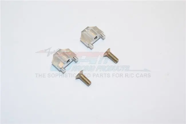 Kyosho Mini Inferno Aluminum Battery Holder Mount With Screws - 1Pr Set Silver 1