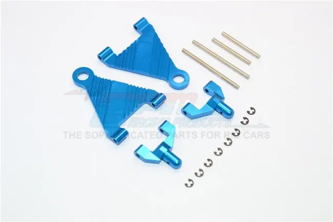 Kyosho Mini Inferno Aluminum Battery Holder With Pins & E-Clips & Aluminum Mounts - 1Pr Set Blue 1