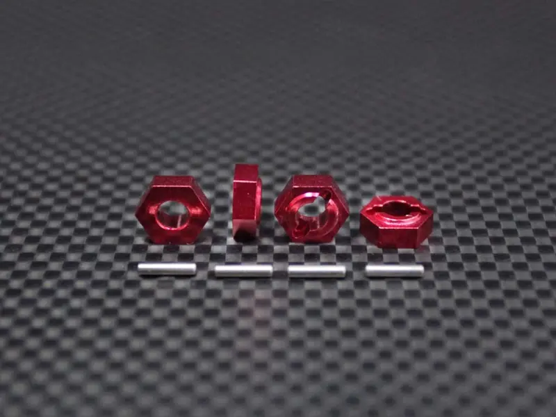 Kyosho Mini Inferno Aluminum Drive Adaptor With Pins - 4 Pcs Set Red 1