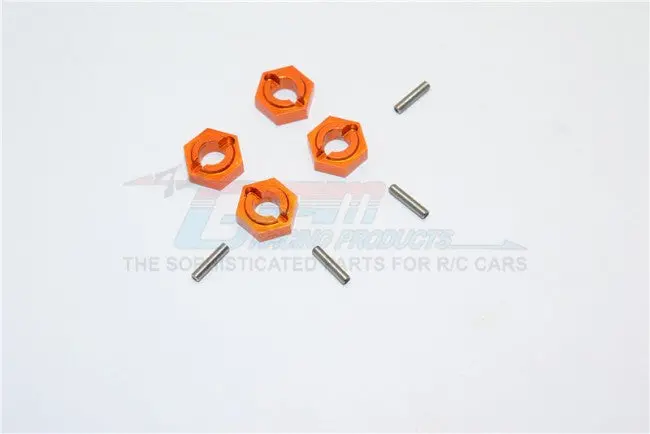 Kyosho Mini Inferno Aluminum Drive Adaptor With Pins - 4Pcs Set Orange 1