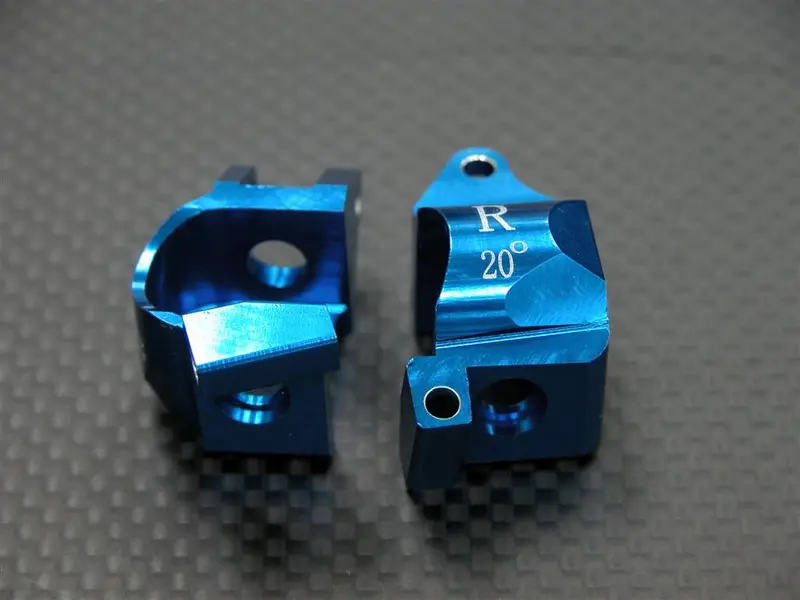 Kyosho Mini Inferno Aluminum Front C-Hub (20 Deg) - 1Pr Blue 1